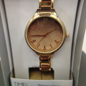 Time And Tru Women's Quartz Watch Rose Gold Adjustable Links New battery‎ NIB